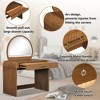 NicBex 39" Vanity Desk with Touch LED Lighted Mirror,Makeup Vanity with 1/2 Drawers,Curved Edges Vanity Table,Dressing Table for Bedroom - 4 of 4