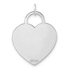 Black Bow Jewelry 14k White Gold Engravable Heart Disc Charm or Pendant, 22mm - 3 of 4