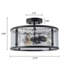 LLHZSY 13 3/4" Fish Scale Glass Ceiling Chandelier 3-Light Semi-Flush Mount Light For Hallway Kitchen Dining Room - 3 of 4