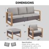 Buenhomino 5PC Outdoor Patio Conversation Set with Ottoman - 4 of 4