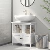 Aghana Digitals Bathroom Under-Sink Cabinet with U-Shaped Cut-Out, 2 Doors & Open Shelf - - 2 of 4