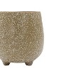 Ball Footed Splatter Planter Pot Tan Terracotta by Foreside Home & Garden - 3 of 4
