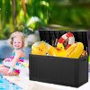 100 Gallon Rattan Deck Box, Lockable Waterproof Ourdoor Storage Container for Pool Accessories, Patio and Garden Tools - 4 of 4