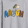 Men's - Peanuts - Aaugh Pattern Charlie Brown Long Sleeve Graphic T-Shirt - 2 of 4