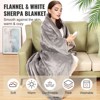 VEVOR Heated Blanket Electric Throw, 50" x 60" Twin Size,with 3 Hours Timer Auto-off, 5 Heating Levels, Machine Washable,ETL & FCC Certification,Grey - 4 of 4