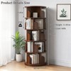 Kumasinova 5/6-Tier 360° Rotating Bookshelf Tower( with Wheels&Drawer),Modern Design Round Book Shelf,Bookcase with Multiple Shelves for Bedroom&Study - 2 of 4