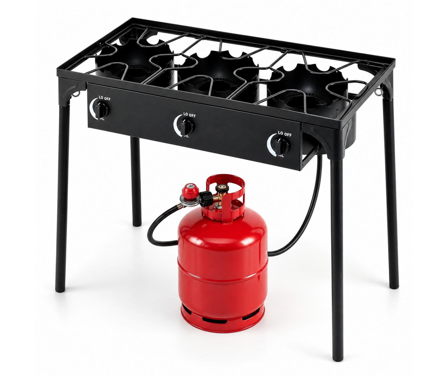Costway Portable Propane 240,000-BTU 3 Burner Gas Cooker Outdoor Camp Stove BBQ