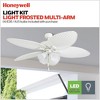 Honeywell Palm Lake 52" Indoor Outdoor Ceiling Fan w/ Light & Pull Chain, White - 4 of 4
