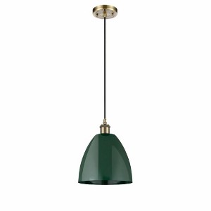Plymouth Dome - 1 Light Cord Hung Mini Pendant In Industrial Style-12.88 Inches Tall and 9 Inches Wide - 1 of 1