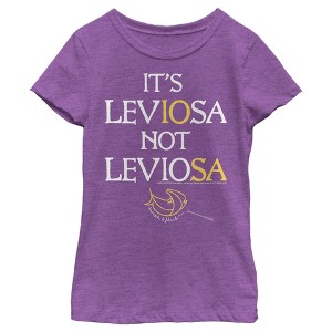 Girl's Harry Potter Hermoine Leviosa Not Leviosa T-Shirt - 1 of 4