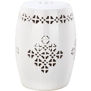 Quatrefoil Garden Stool - Indoor/Outdoor - ACS4535 - Safavieh - 1 of 3