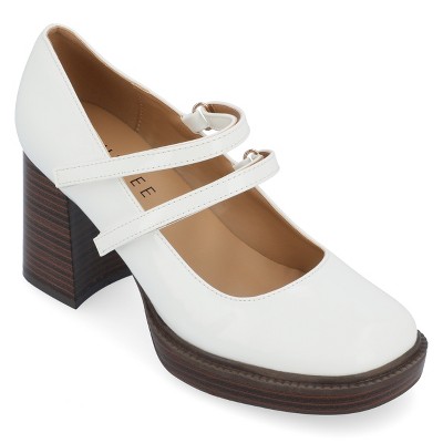 Journee Collection Womens Shasta Mid Heel Square Toe Pumps