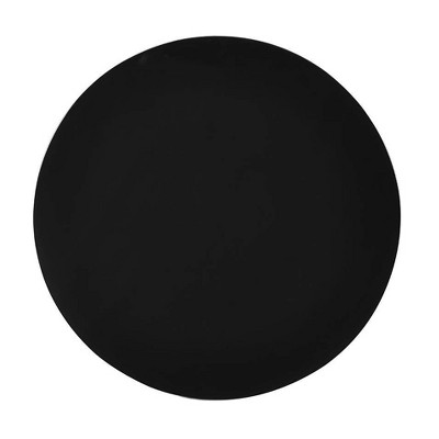 Black Round Metal and Wood Hourglass End Table