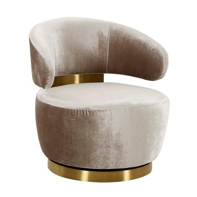 Austin Upholstered Swivel Chair Champagne 29.7"W x 28.4"D x 30"H