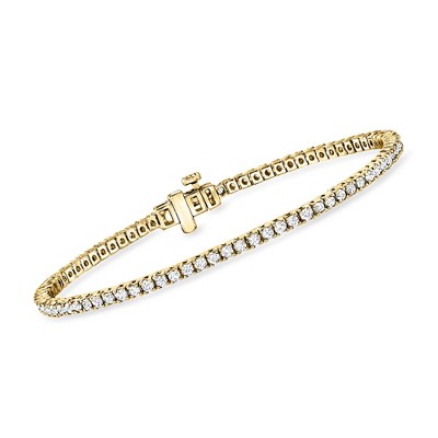 Ross-Simons 2.00 ct. t.w. Lab-Grown Diamond Tennis Bracelet in 18kt Gold Over Sterling