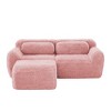 YOOCOZZ  L-shaped Boneless Sofa with Chaise, Soft Plush Fabric 32D Sponge, Throw Pillows - 4 of 4