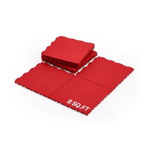 VEVOR Dryland Tiles for Hockey Floor Mat, 12 x 12 in 8 Pcs Interlocking Versatile Training Surface, Dance Floor Tiles, Hockey Training Equipment - 1 of 4