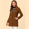 INSPIRE CHIC Women's Regular Fit Notched Lapel Long Sleeve Buttoned Classic Coat - 2 of 4