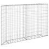 VidaXL Trapezium Gabion Raised Bed Galvanized Steel 59.1 inches x7.9 inches x39.4 inches - 2 of 4