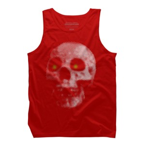 Men's Design By Humans Giant Halloween Skull By robotface Tank Top - 1 of 3