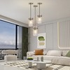 POWLIG 4.72" Modern Pendant Light with Glass Shade, Height Adjustable Chandelier for Kitchen Island, Dining Room or Entryway - 2 of 4