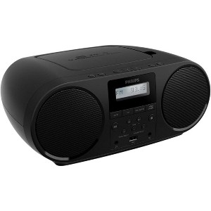 Philips Portable CD Player Boombox with Bluetooth, Dynamic Bass Boost, Dual Speakers, FM Radio, USB & AUX Input, CD-R/CD-RW/MP3 Compatible - 1 of 4