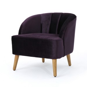Amaia Modern New Velvet Club Chair Blackberry - Christopher Knight Home