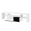 80" High Gloss Composite Wood TV Stand with Side Metal Glide Drawer and Multiple Storage Compartments for Living Room - 2 of 4