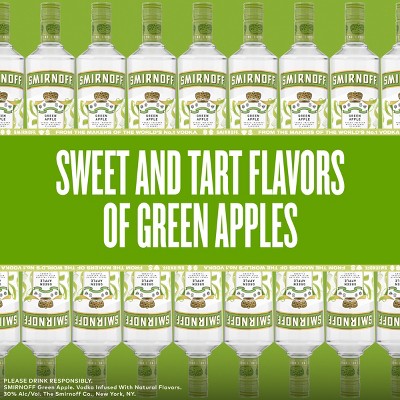 Smirnoff Green Apple Flavored Vodka - 750ml Bottle