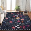 Boho Washable Floral Rugs, Large Living Room Rug, Non-Slip Soft Indoor Rugs for Bedroom, Area Rug Carpet for Dining Room Guest Room - 3 of 4