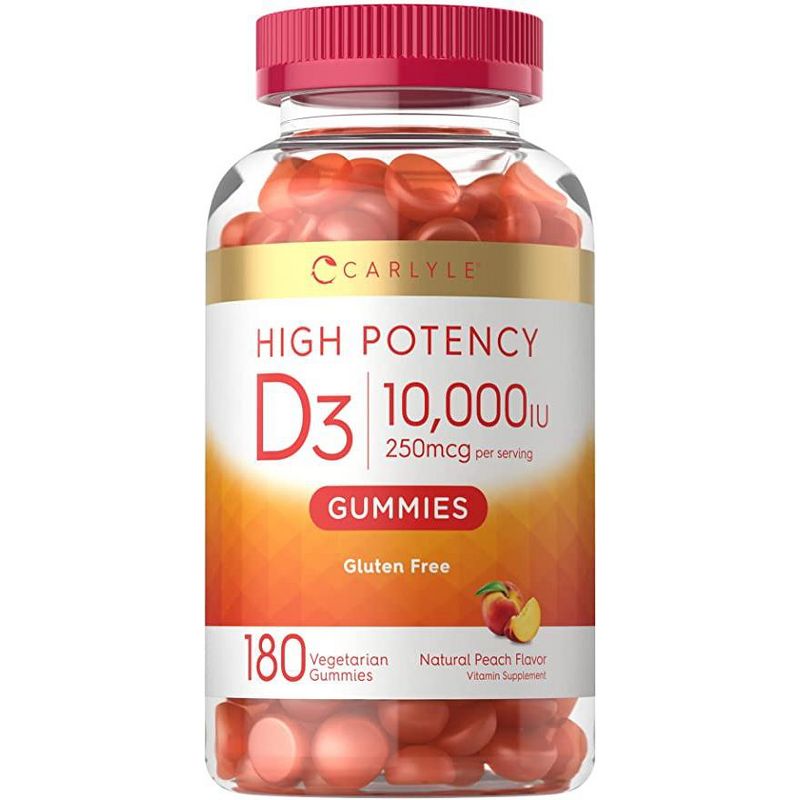 Carlyle Vitamin D3 Gummies 10,000 IU | 180 Count, 1 of 4