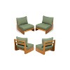 Christopher Knight Home Ansonia Mid-Century Modern Outdoor Acacia Wood Club Chair with Water-Resistant Cushion - 2 of 4
