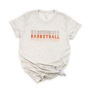 Simply Sage Market Women's Colorful Basketball Stacked Short Sleeve Graphic Tee - 1 of 3