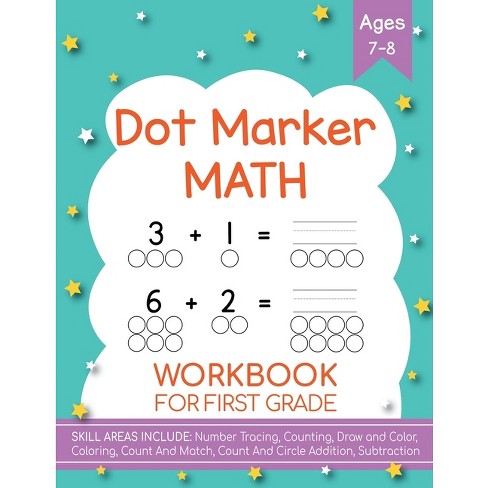 Kids Dot Marker Math, Puzzles & Games Activity Book Set | Arteza