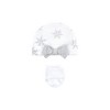 Hudson Baby Girls Thermal Preemie Layette Set 4pc Long Sleeve Outfit, Snowflake, Preemie - image 3 of 4