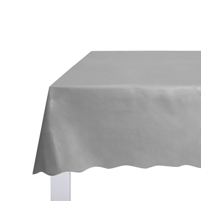 54" x 108" Solid Table Cover Silver - Spritz™