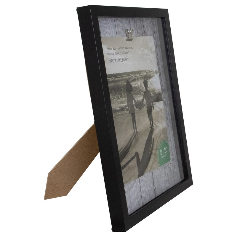 Northlight 14.5" Classical Rectangular 8" x 10" Photo Picture Frame with Clip - Black and White, 3 of 7