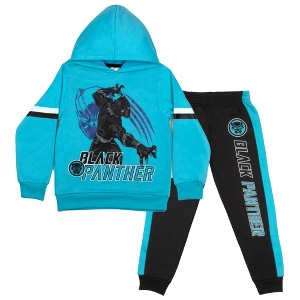 Marvel Black Panther Little Boys Fleece Hoodie and Jogger Pants 2-Piece Outfit Set - 1 of 4