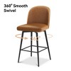 Dyonery Counter Height Bar Stools Set of 2/3,26" Height Upholstered Swivel Bar Stools with Back and with Footrest,Bar Stools for Kitchen Stool Chairs - 4 of 4