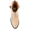 Journee Collection Womens Novva Tru Comfort Foam Back Heel Zip Stacked Heel Booties Tan 7.5 - 4 of 4