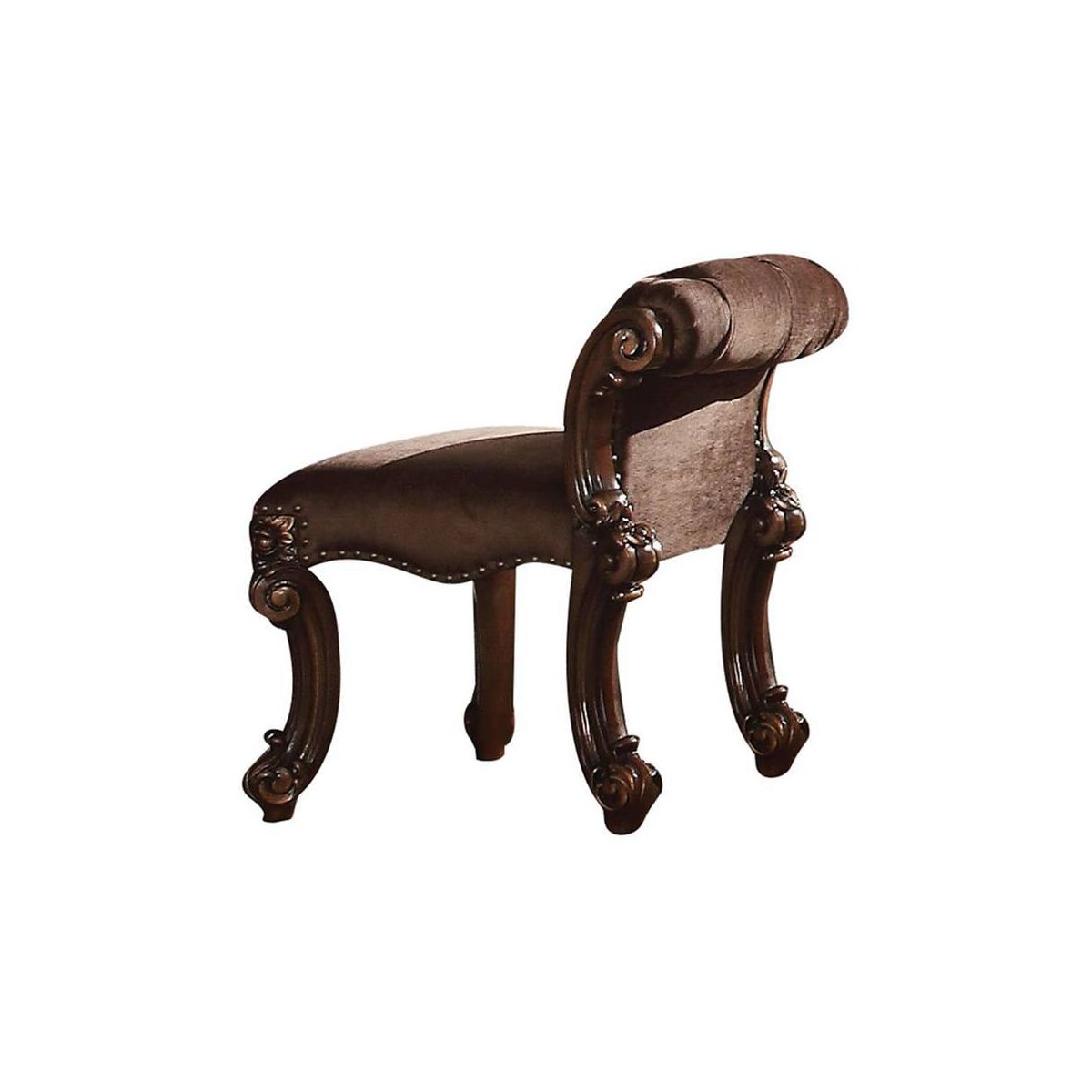 Acme Furniture Vendome Accent Chair Fabric/Cherry Finish - thumbnail 7