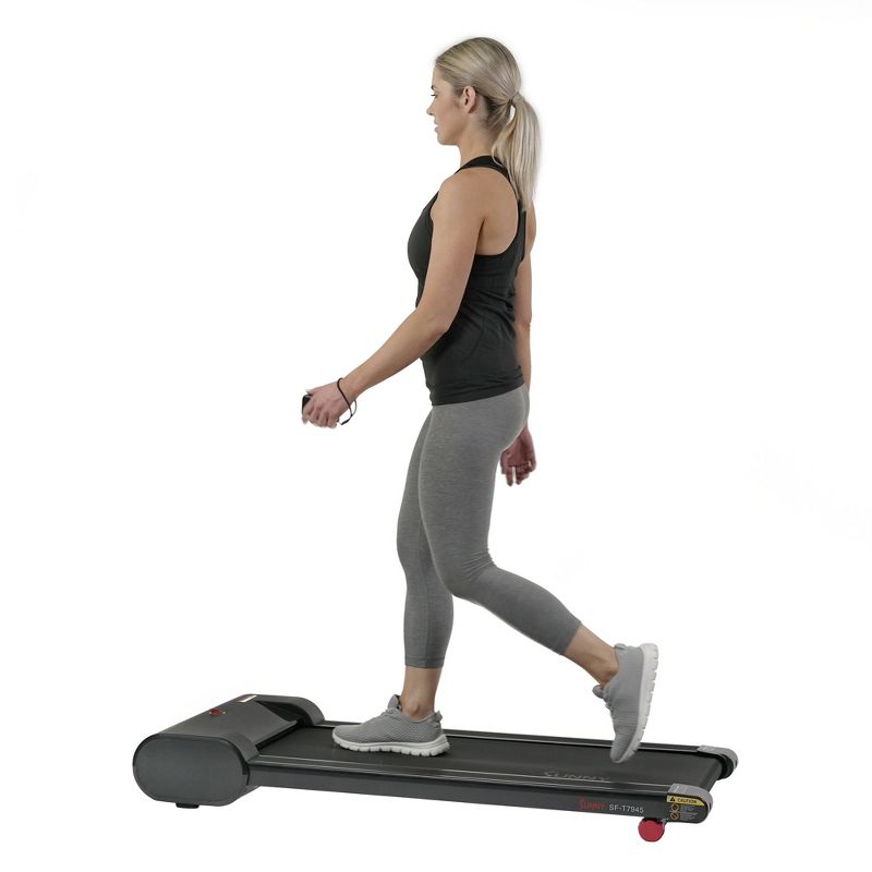 Sunny Health &#38; Fitness Walkstation Slim Flat Treadmill for Under Desk, 3 of 13