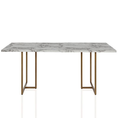 target white dining table