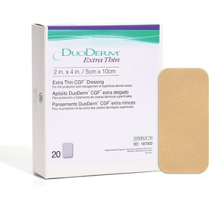 ConvaTec DuoDERM Extra Thin Control Gel Formula Hydrocolloid Sterile Adhesive Dressings for Superficial Wounds, Low Friction,  Latex-Free, Waterproof - 1 of 4