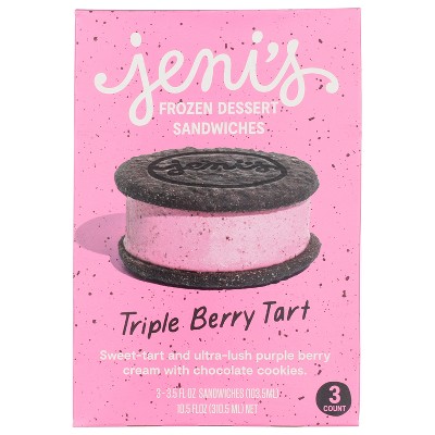 Jeni's Ice Cream Triple Berry Target Frozen Dessert Sandwich - 10.5oz/3pk