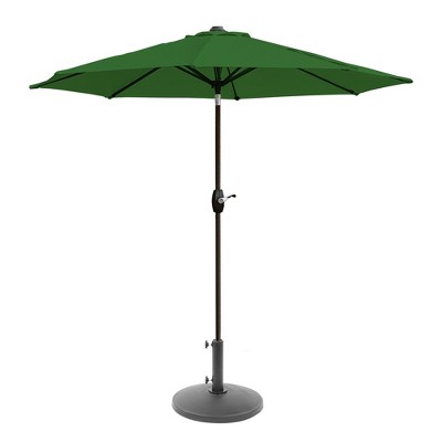 WestinTrends 9 Ft Outdoor Patio Market Table Umbrella with Round Resin Base