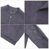 Mens Bomber Jackets Faux Suede Lightweight Flight Jacket Zip Up Active Coat - 4 of 4