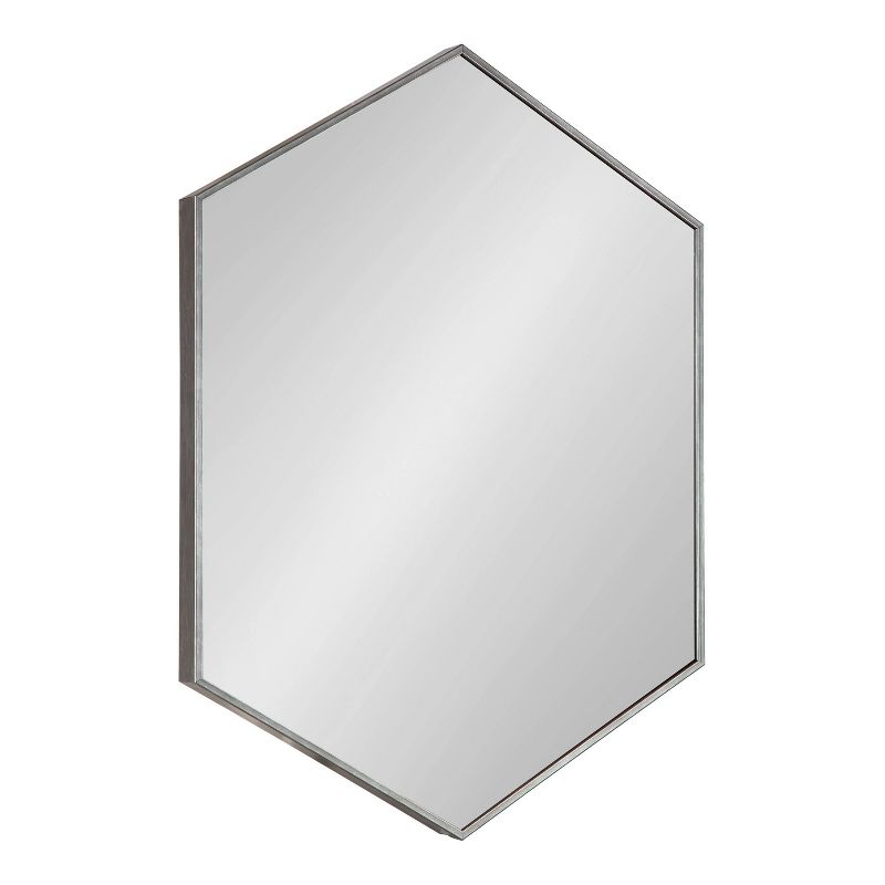 22&#34; x 31&#34; Rhodes Hexagon Wall Mirror Silver - Kate &#38; Laurel All Things Decor, 1 of 10