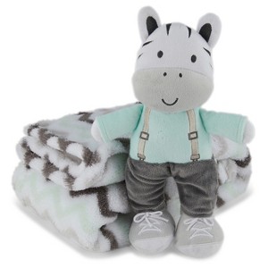 Baby Gear Lovey Faux-shearling Baby Blanket for Boy Comforting Plush Microfibers - 1 of 4
