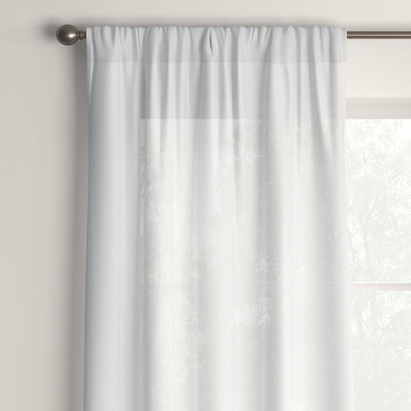 1pc Sheer Window Curtain Panel White - Room Essentials™, 1 of 9